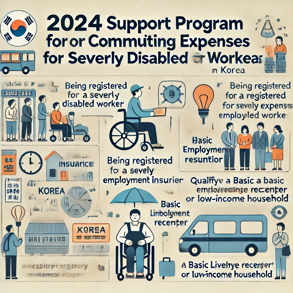 중증장애인 출퇴근비용 지원 자격 요건 설명 이미지
