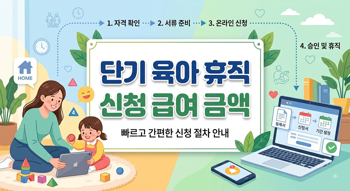 단기 육아 휴직 신청 급여 금액