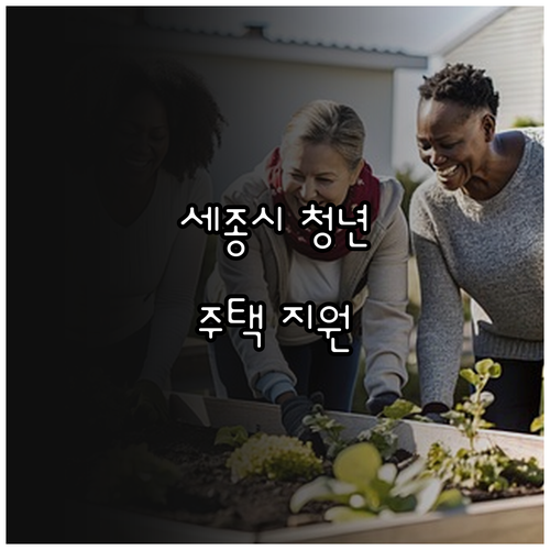 2025 세종시 청년 대상 주택 지원..