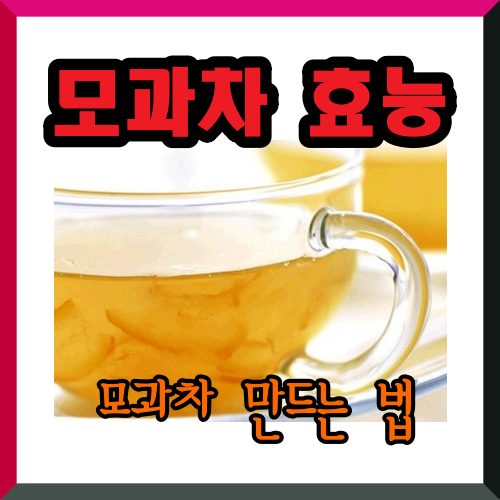 모과차 효능 만드는 법