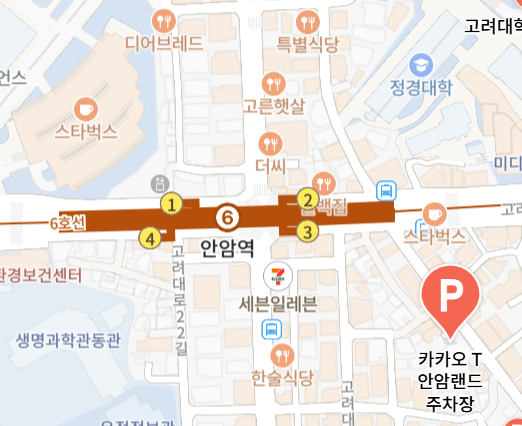 고려대학교 주변 주차장: 카카오T안암랜드 주차장