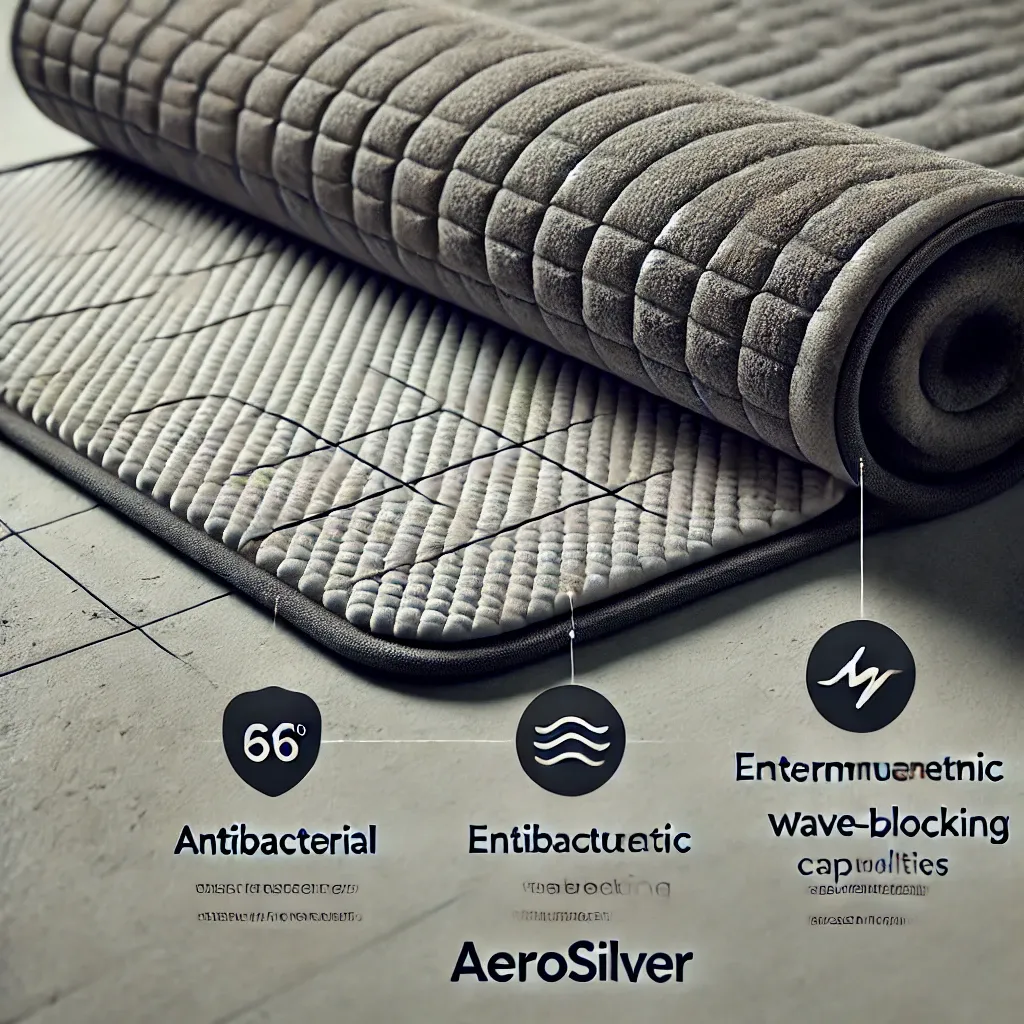 항균 효과와 전자파 차단 기능이 있는 에어로실버 소재 난방 매트