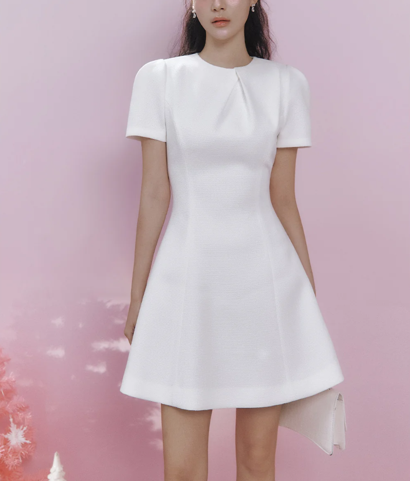 진세연 <사랑을 처방해 드립니다>18회 이바나헬싱키 IvanaHelsinki 아이보리 화이트 반팔 원피스