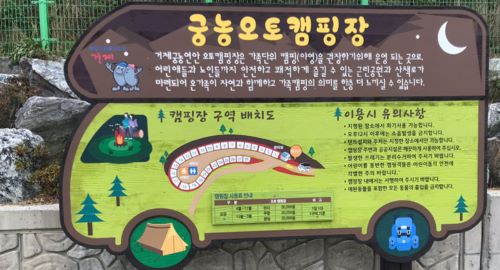 궁농캠핑장안내판