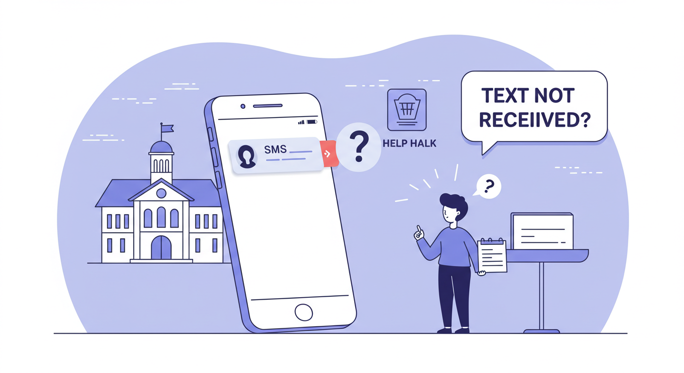 민생소비쿠폰 문자 미도착 상황을 표현한 일러스트