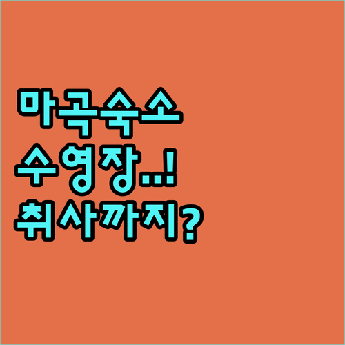 김포공항 가까운 마곡 숙소 추천 수영..