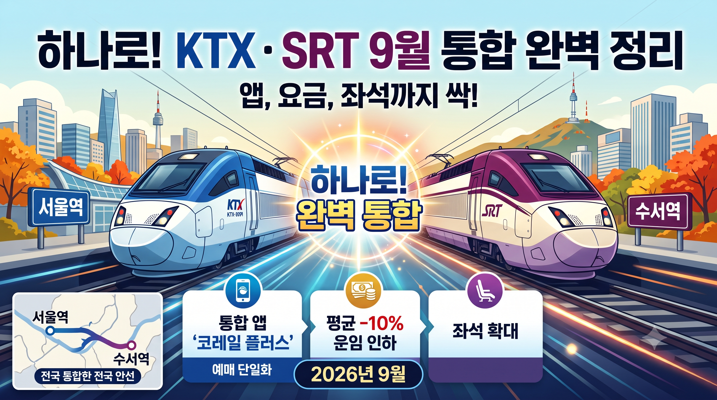 KTX SRT 9월 통합