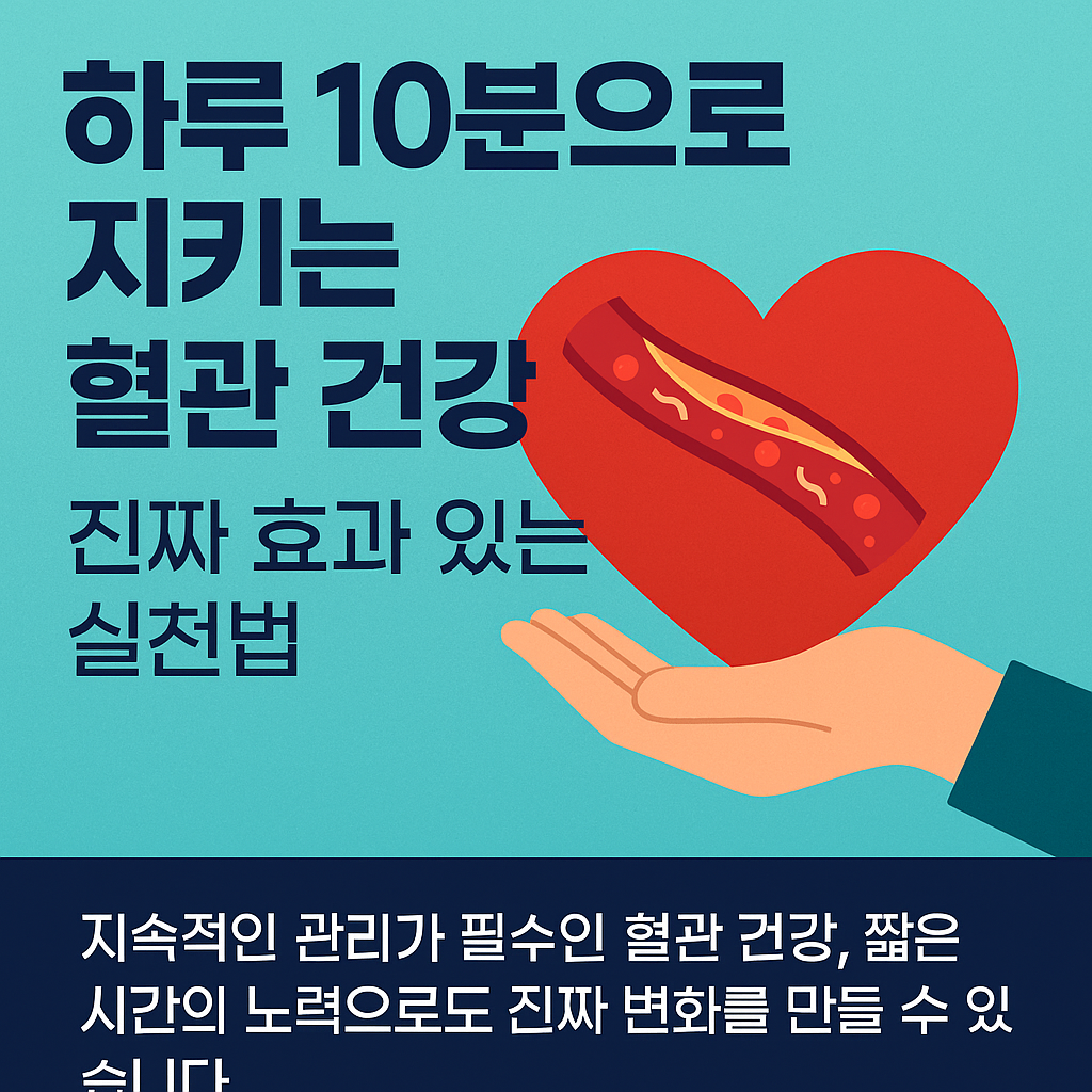 하루 10분으로 지키는 혈관 건강: 진짜 효과 있는 실천법 관련 사진