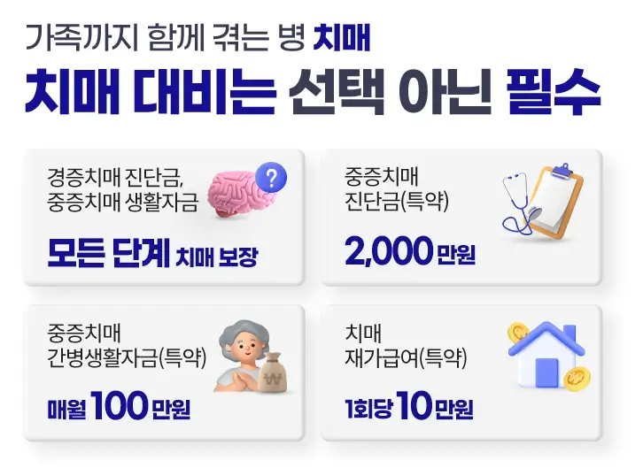 치매보험 간병치매보험 비교 총정리