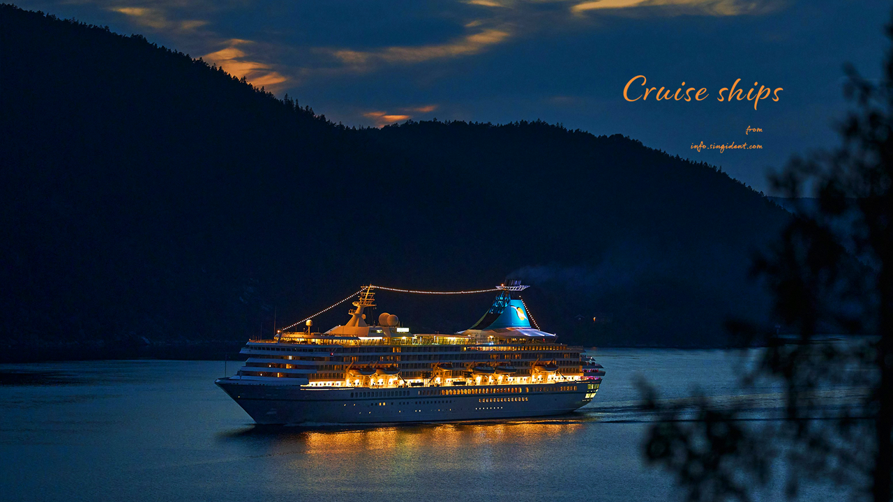 15 크루즈선 야경 C - Cruise ships 여름배경화면