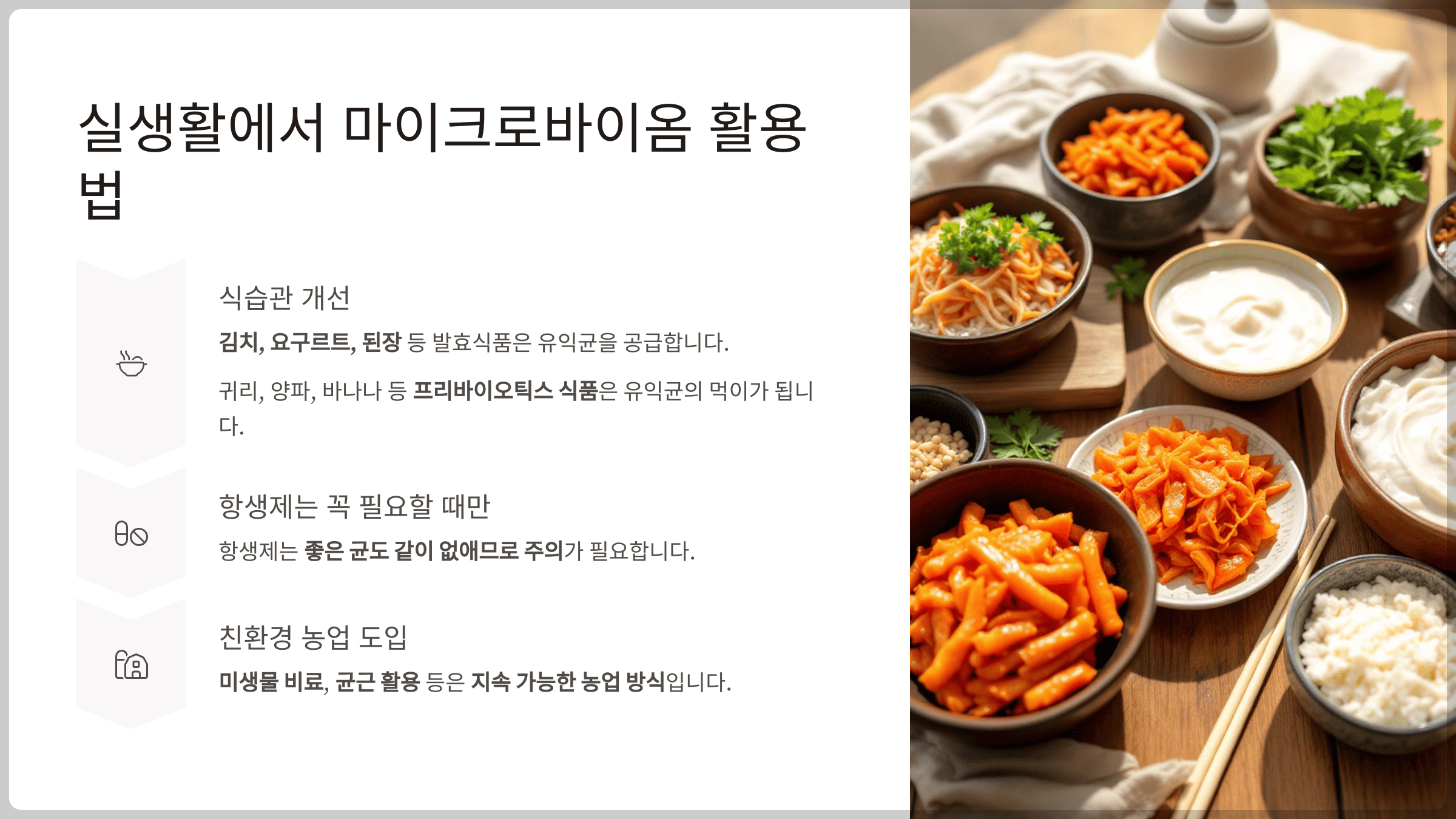 실생활에서 마이크로바이옴 활용법