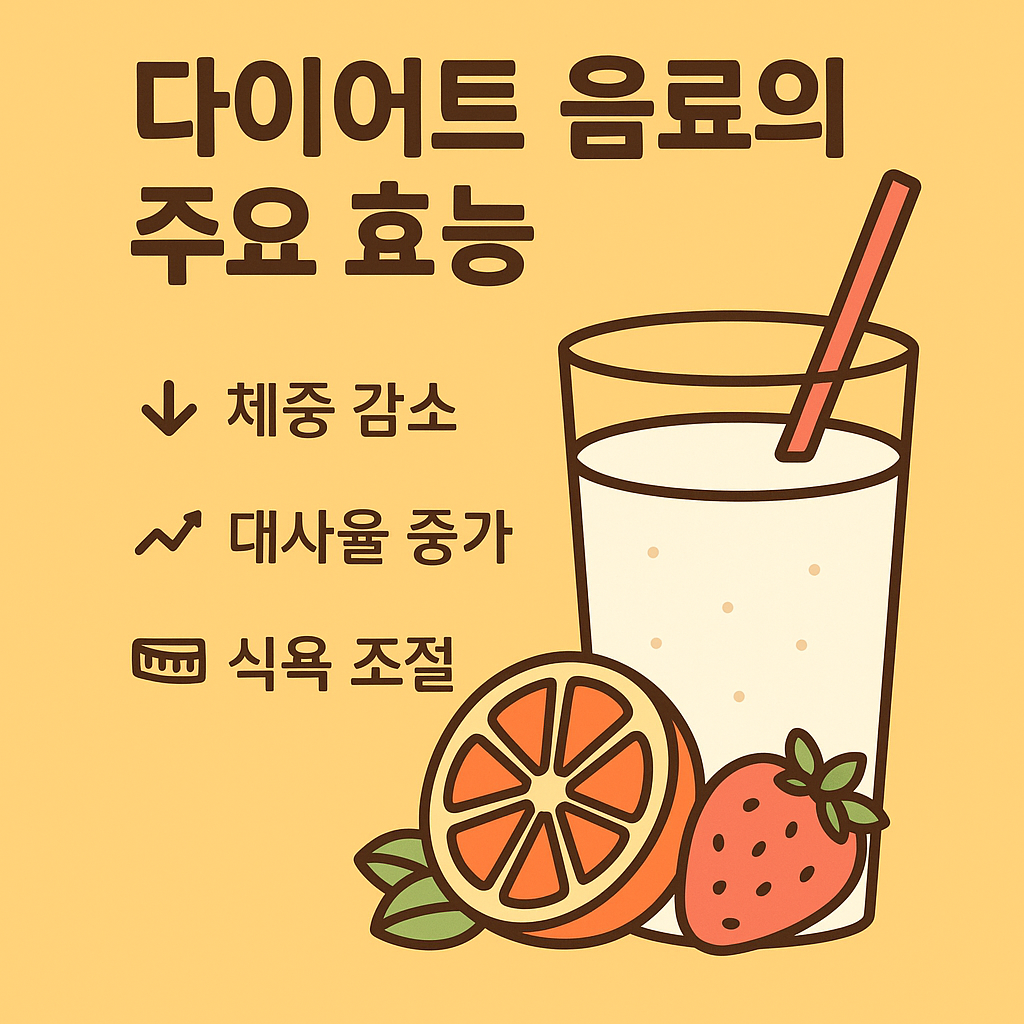 다이어트 음료의 주요 효능