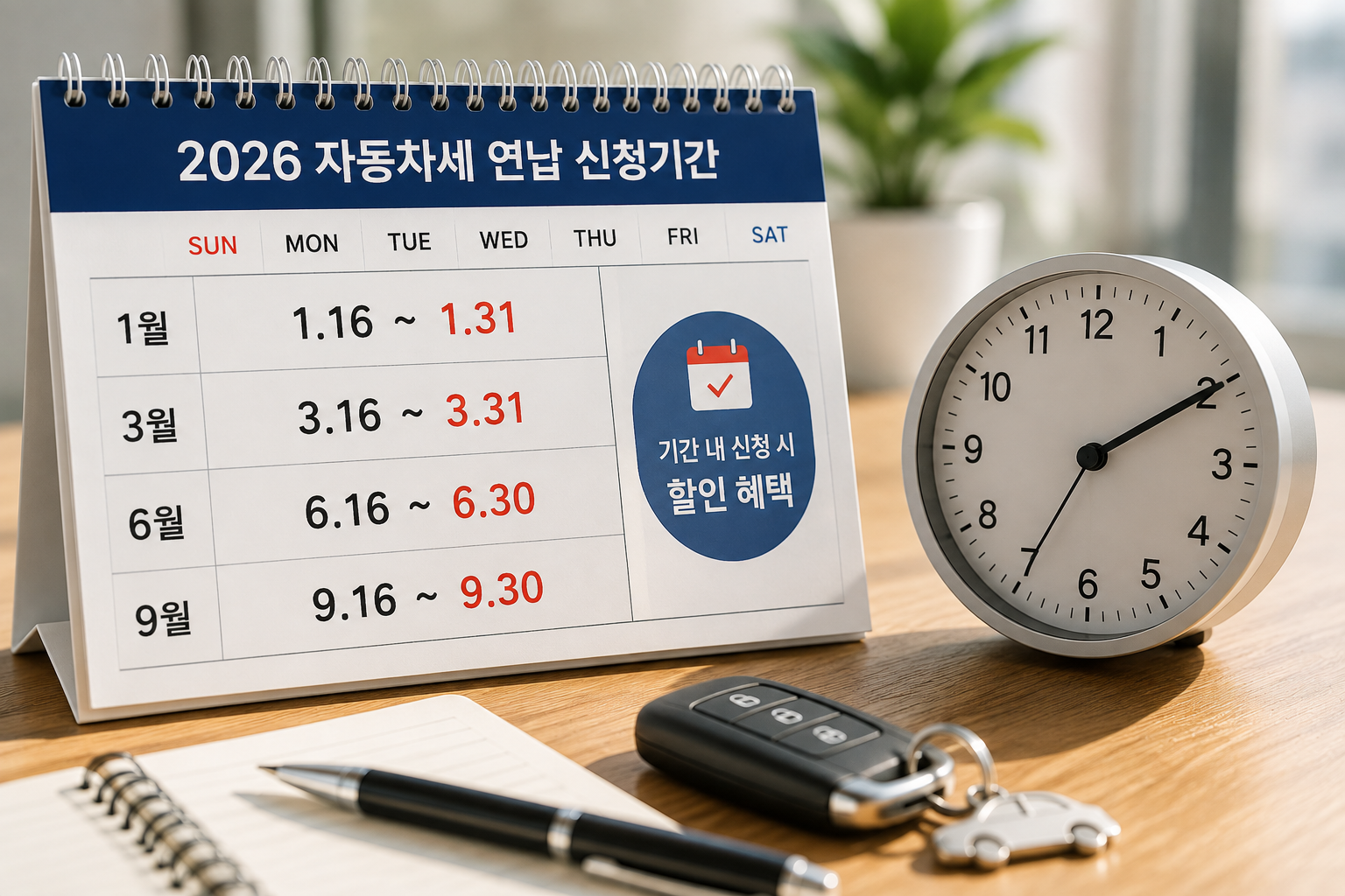 자동차세 연납 신청기간