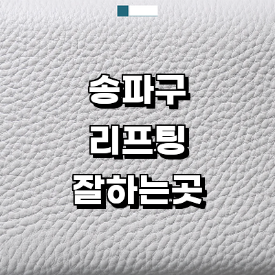 서울 송파구 리프팅 병원