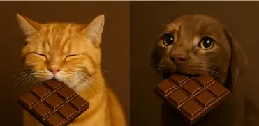 초콜릿 먹는 강아지&amp;#44; 고양이