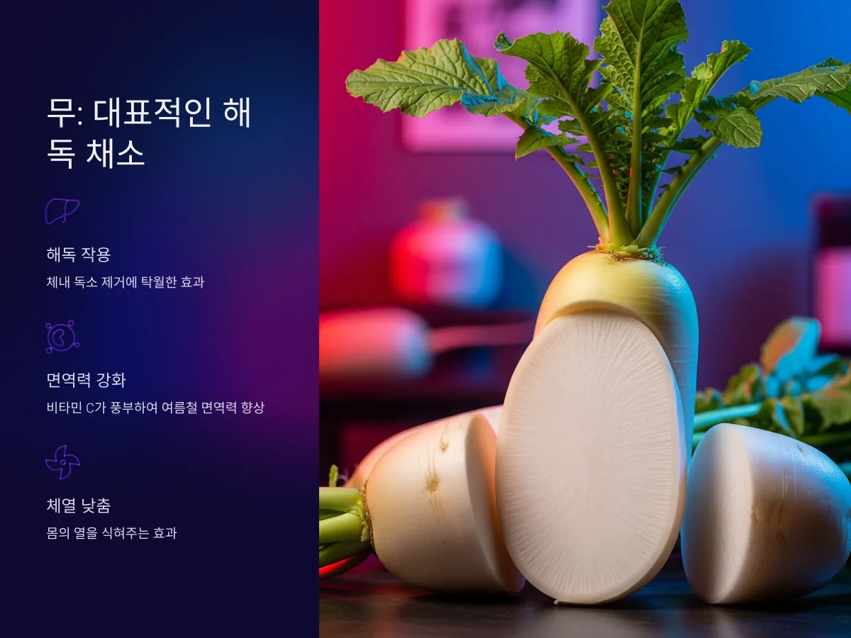 무: 대표적인 해독 채소