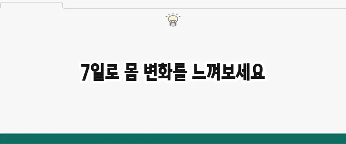 살 빠지는 다이어트 식단: 초보자도 쉽게 따라하는 7일 식단표