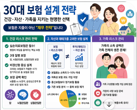 30대 보험 이 3가지만 준비하세요 (건강, 자산, 리스크)