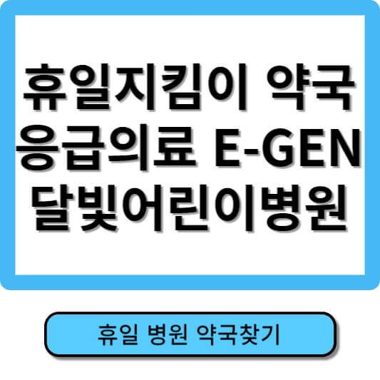 휴일병원찾기 휴일약국찾기