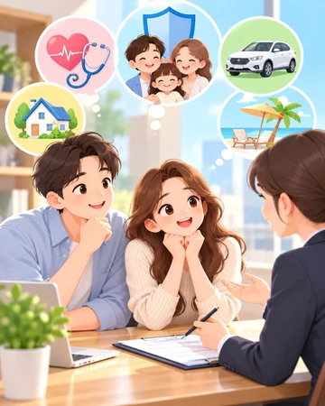 보험 가입 전 상담 내용을 확인하는 모습9
