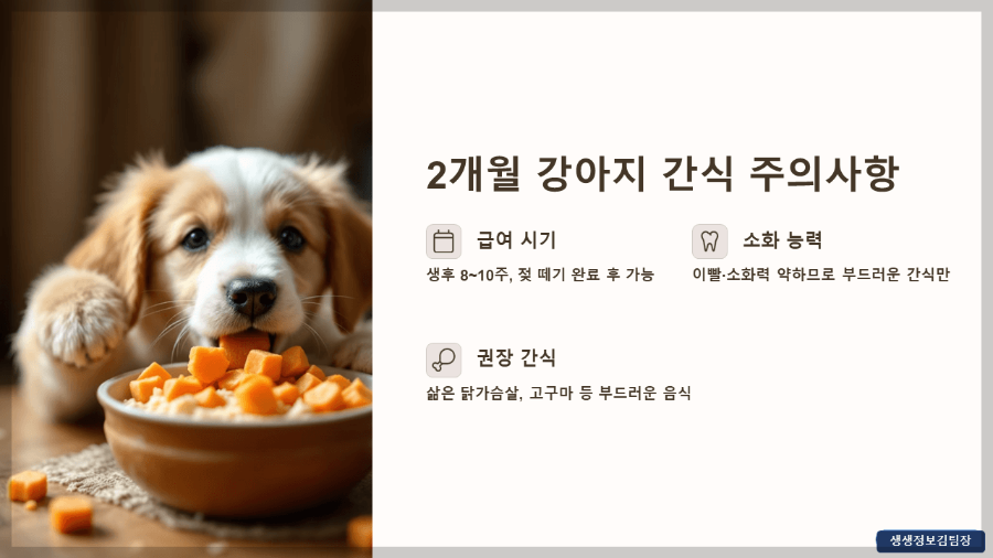 생후 2개월 강아지 간식 추천