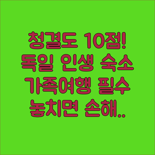 청결도 10점 기록한 인생 독일 숙소..