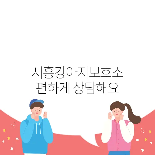 시흥강아지보호소 편하게 상담해요
