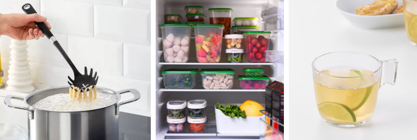 이케아 추천템 필수템 파스타서버 / 식품보관용기 / 유리 머그컵