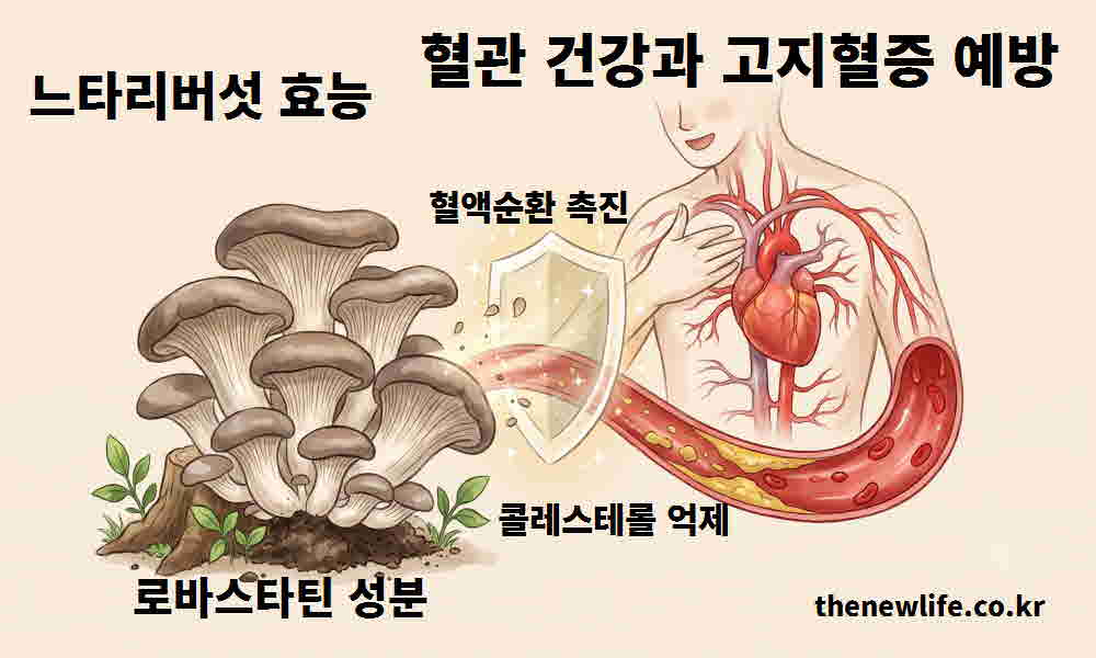 느타리버섯 혈관 건강 고지혈증 예방