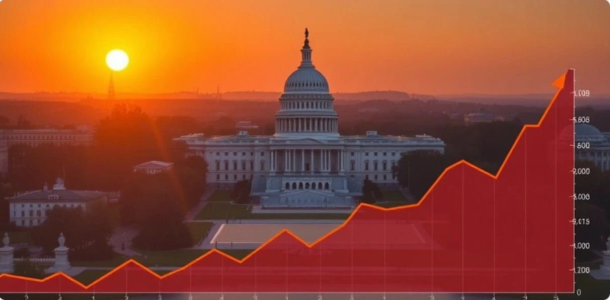 미국 셧다운 해제로 금융시장이 안도하는 분위기를 표현한 이미지