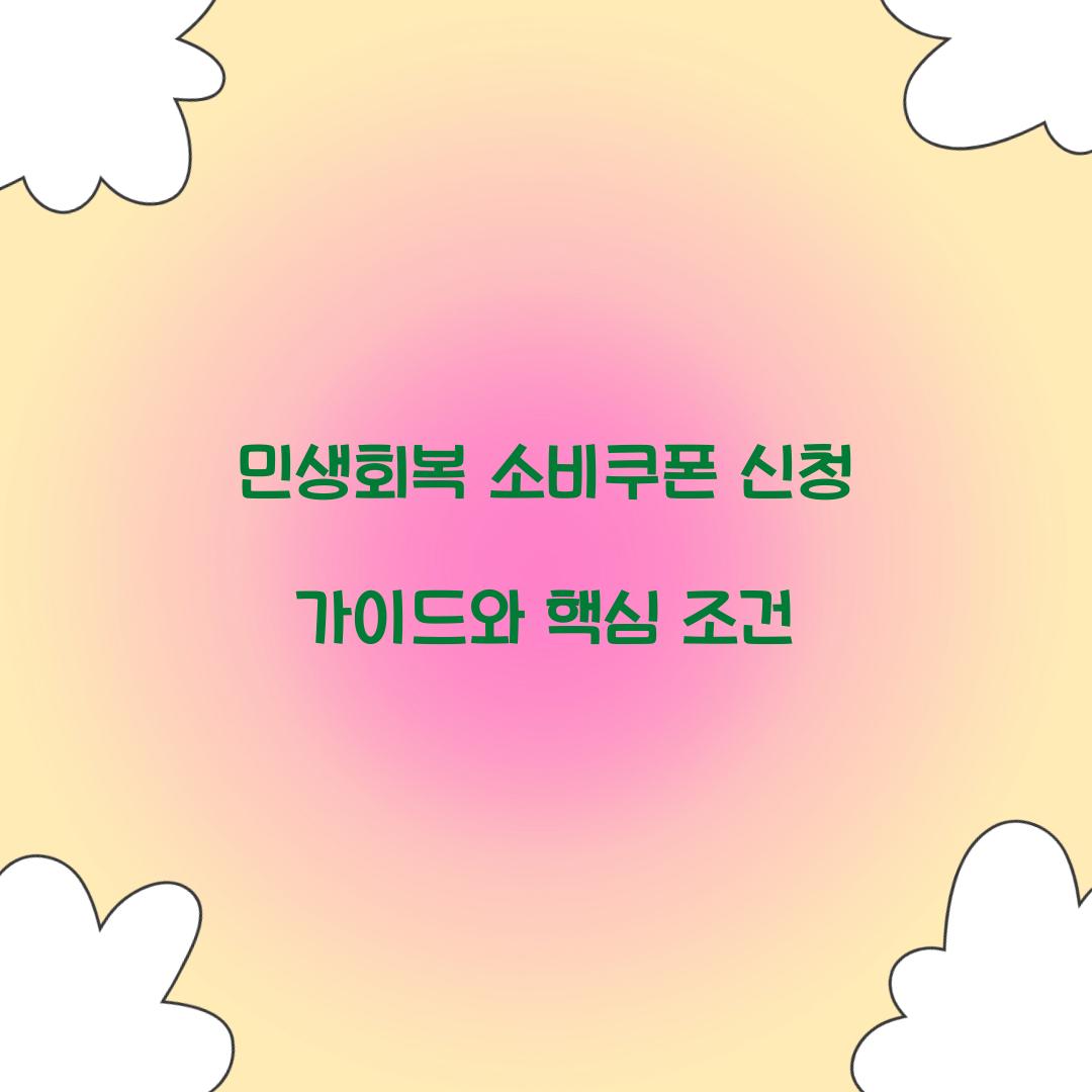 민생회복 소비쿠폰
