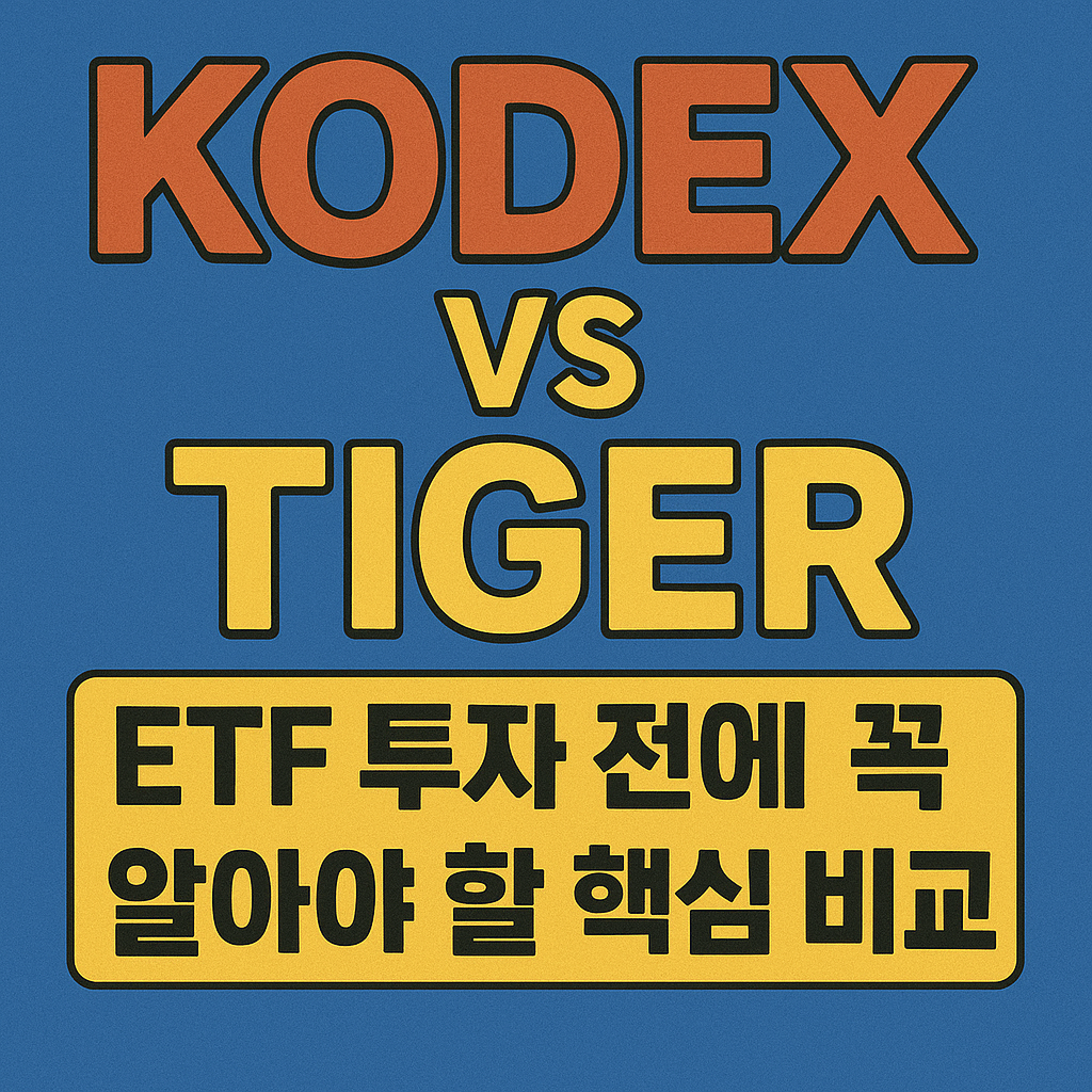 KODEX와 TIGER, ETF 투자 전에 꼭 알아야 할 핵심 비교