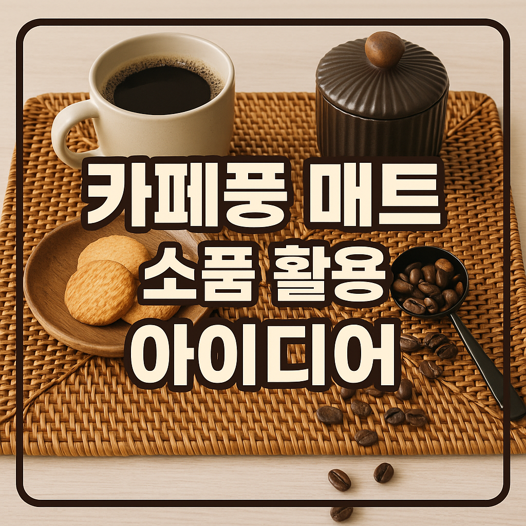 카페풍 매트 소품 활용 아이디어