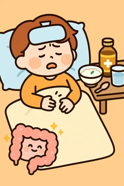 위장 건강 챙기는 장면