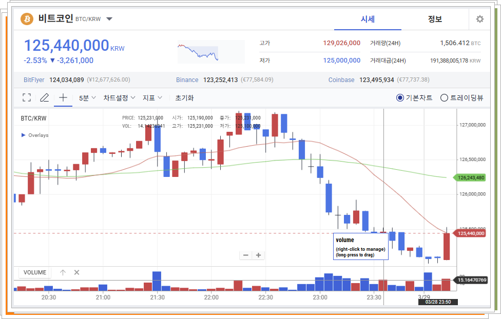 비트코인 가격 변동 추이