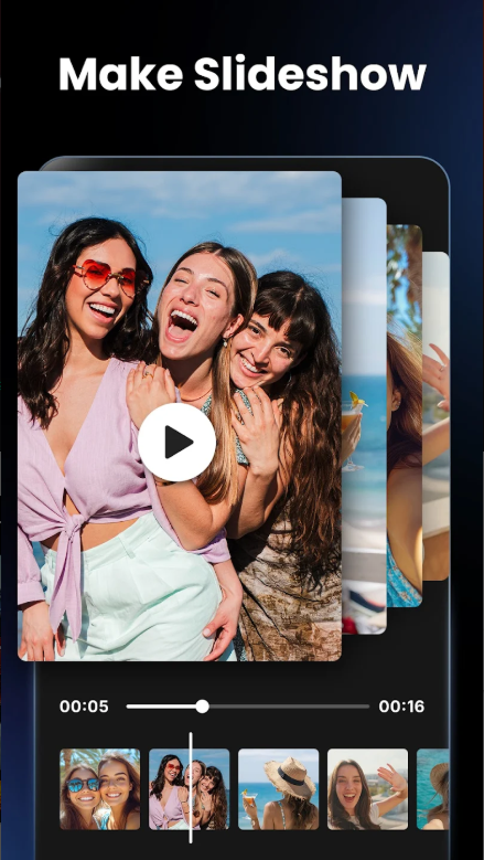 핸드폰 사진 슬라이드 쇼 만들기, 슬라이드 음악 넣기