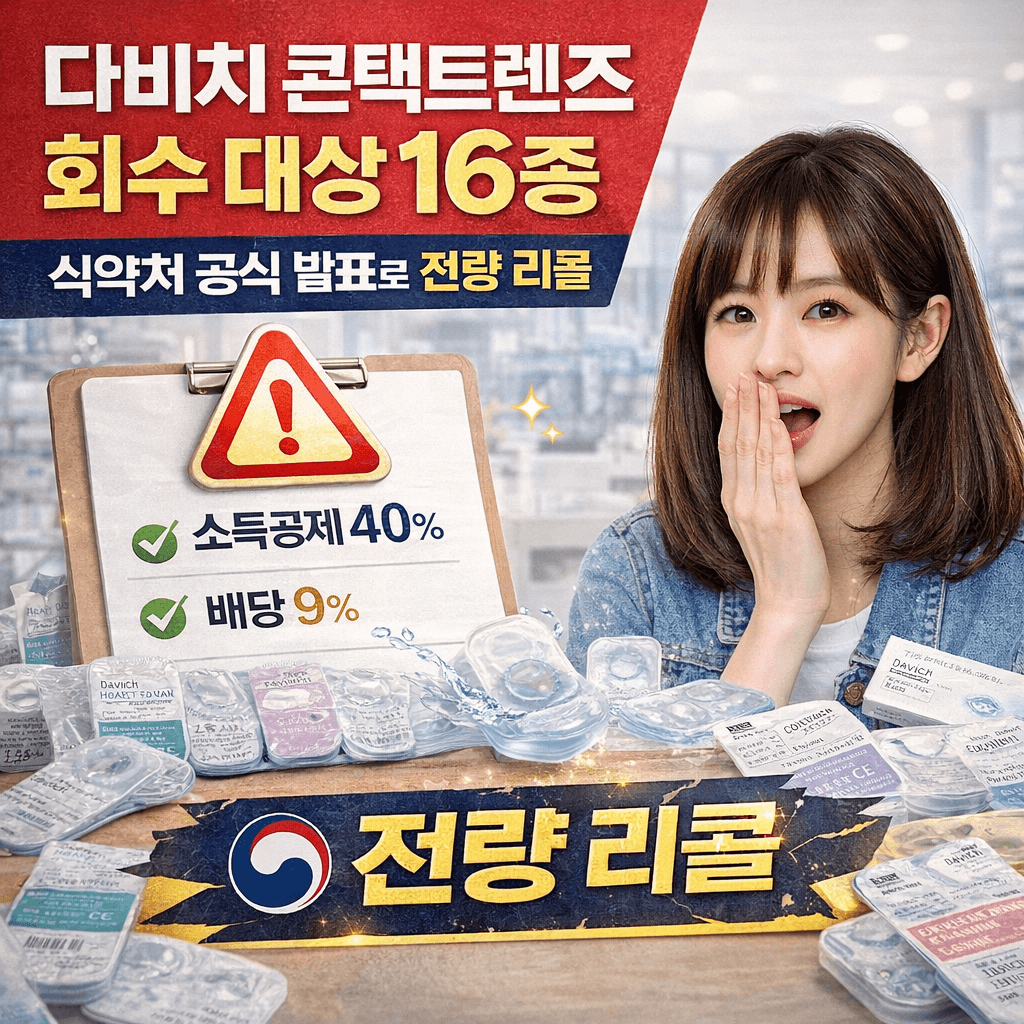 다비치 렌즈 리콜 대상인지 1분 확인법