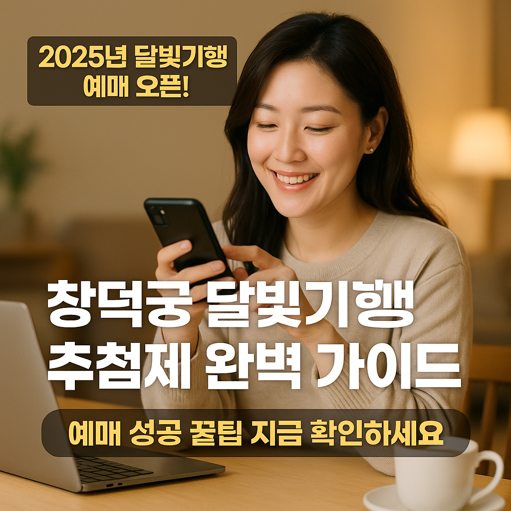 창덕궁 달빛기행 추첨제 예매 꿀팁 총정리 (출처 : 국가유산청)