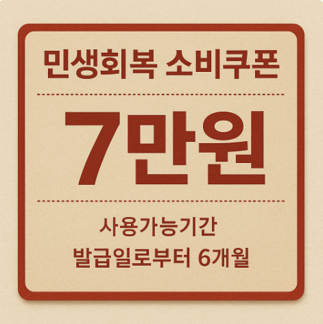 민생회복 소비쿠폰