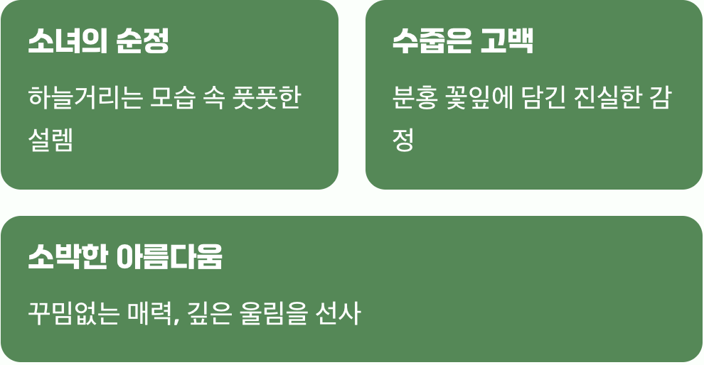 가을바람에 춤추는 소녀의 마음