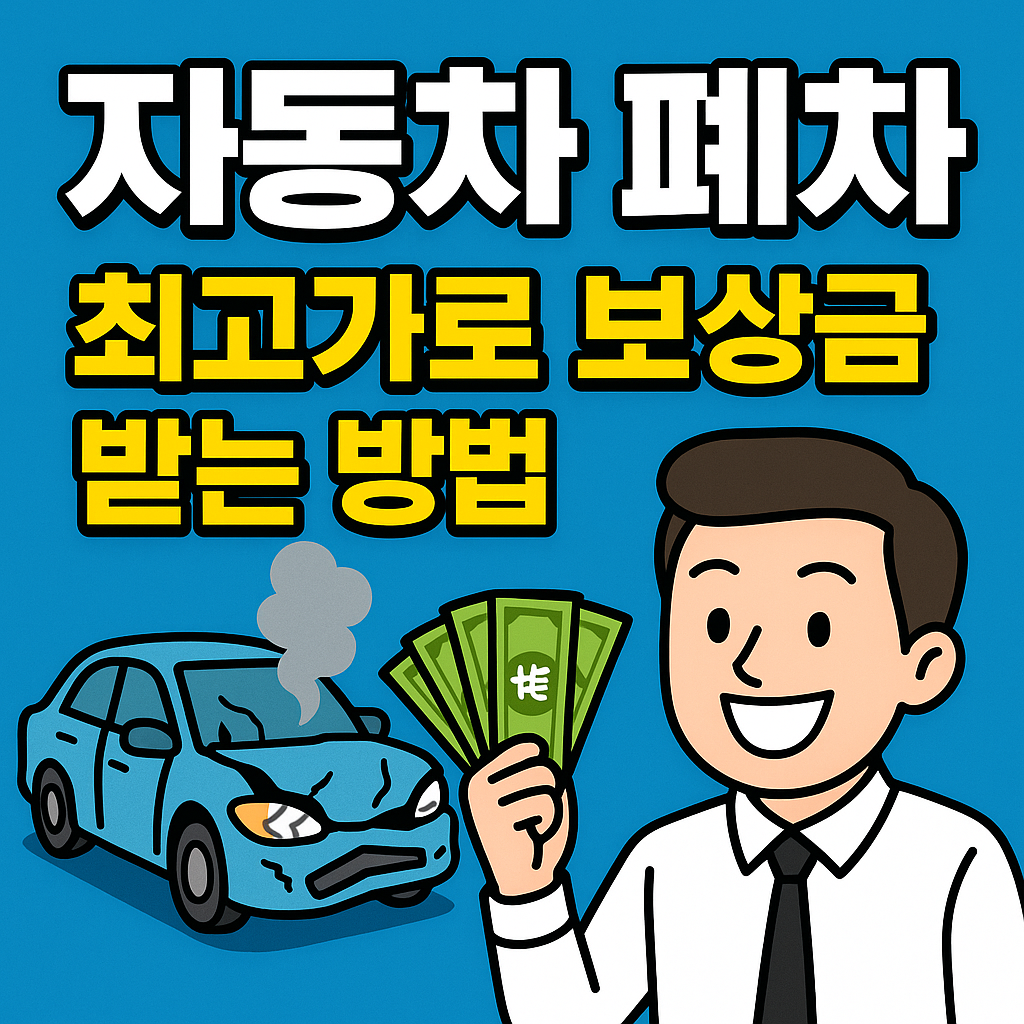 자동차 폐차 최고가로 보상금 받는 방법 블로그 썸네일 사진