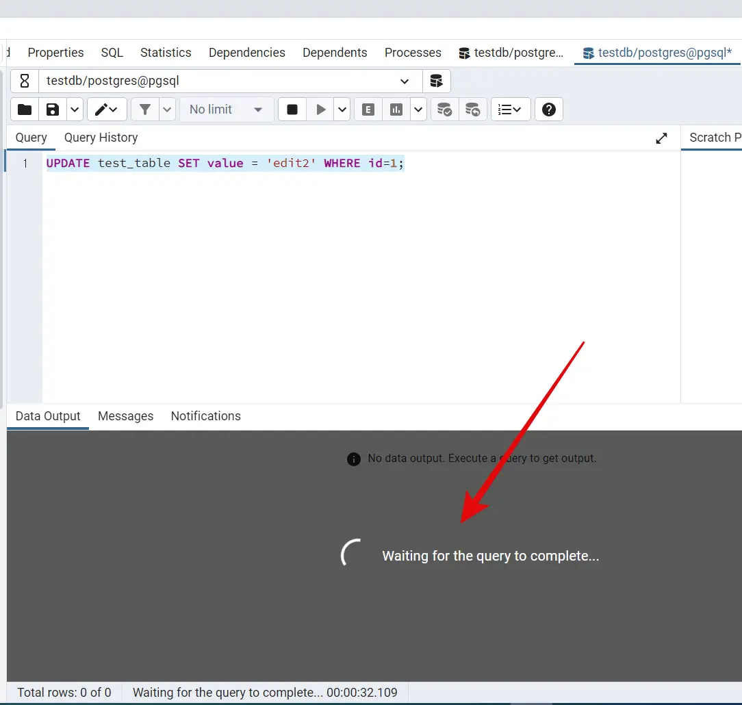 update 쿼리.무한 실행 대기