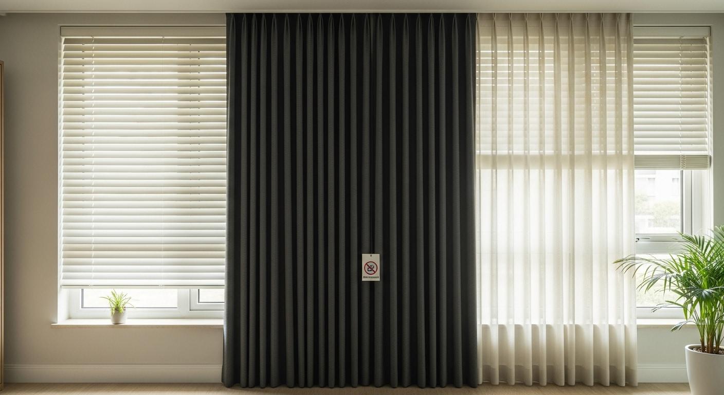 블라인드커튼커텐우드롤스크린 콤비암막방염