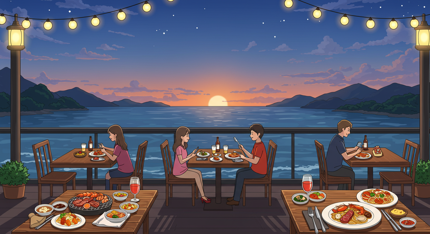 해운대 바다 풍경과 함께하는 특별한 식사