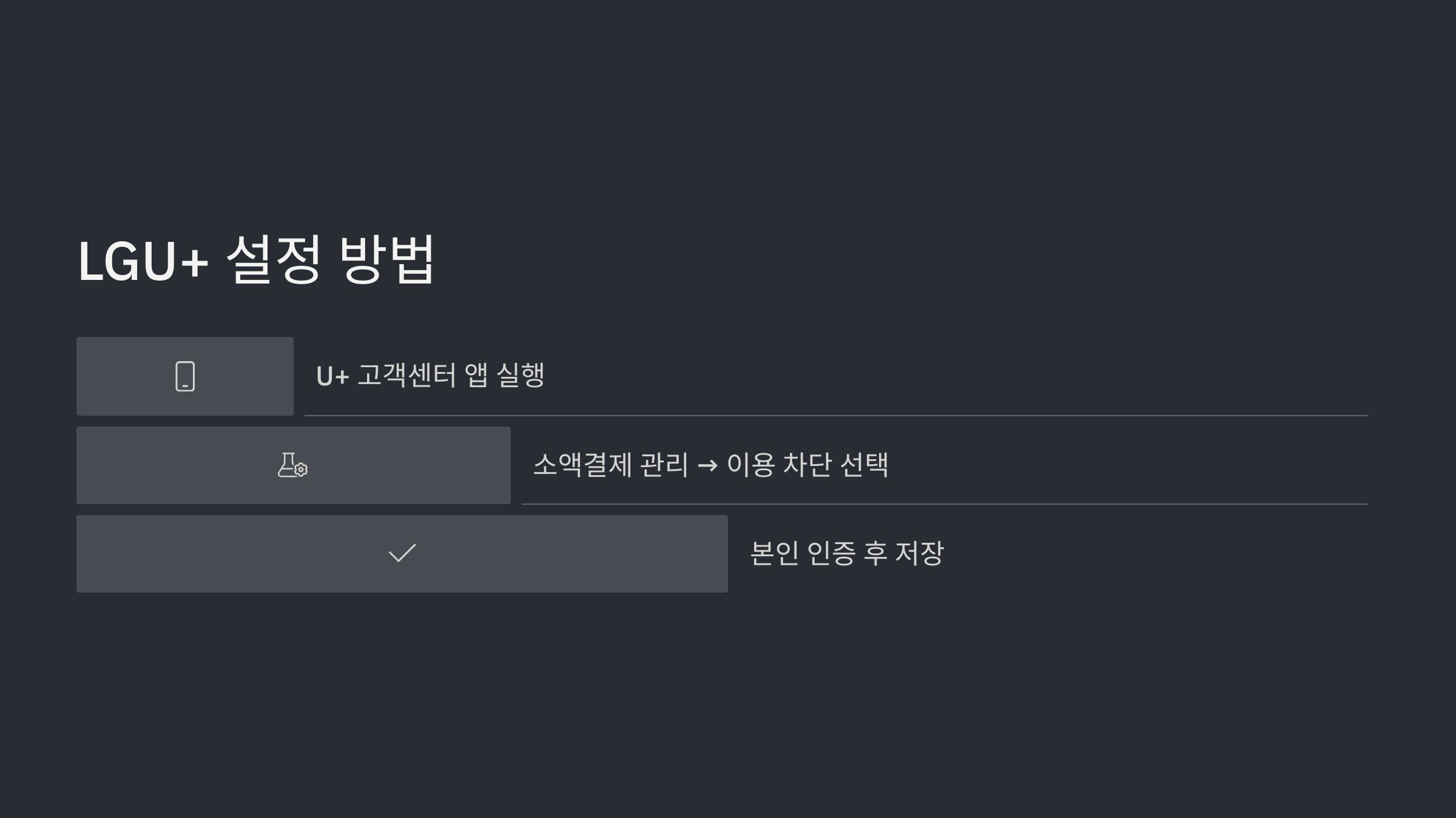 휴대폰 소액결제 차단 및 해제 방법