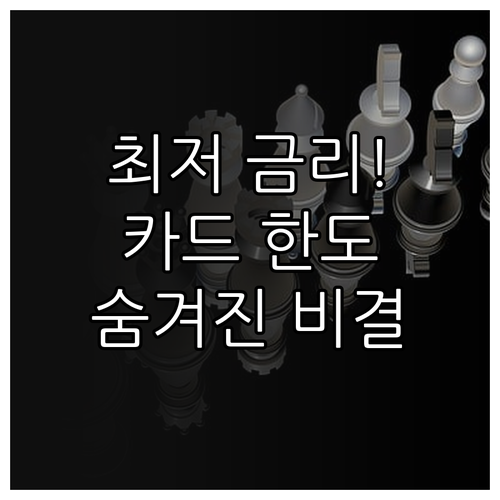 신용카드 한도 관리 대출 금리 최저로..