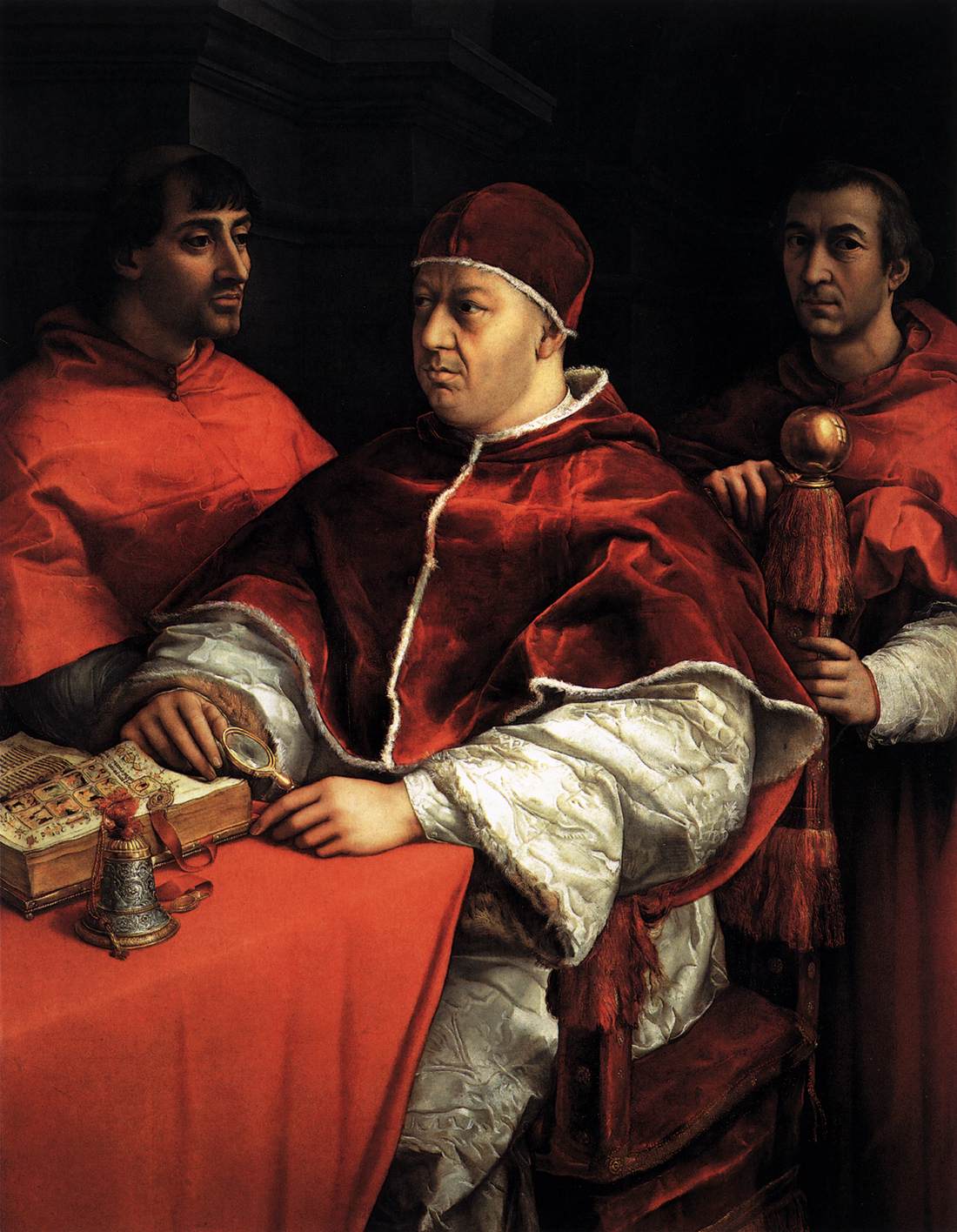 교황 레오 10세와 두 추기경 (Pope Leo X with Two Cardinals)원본 고화질 이미지