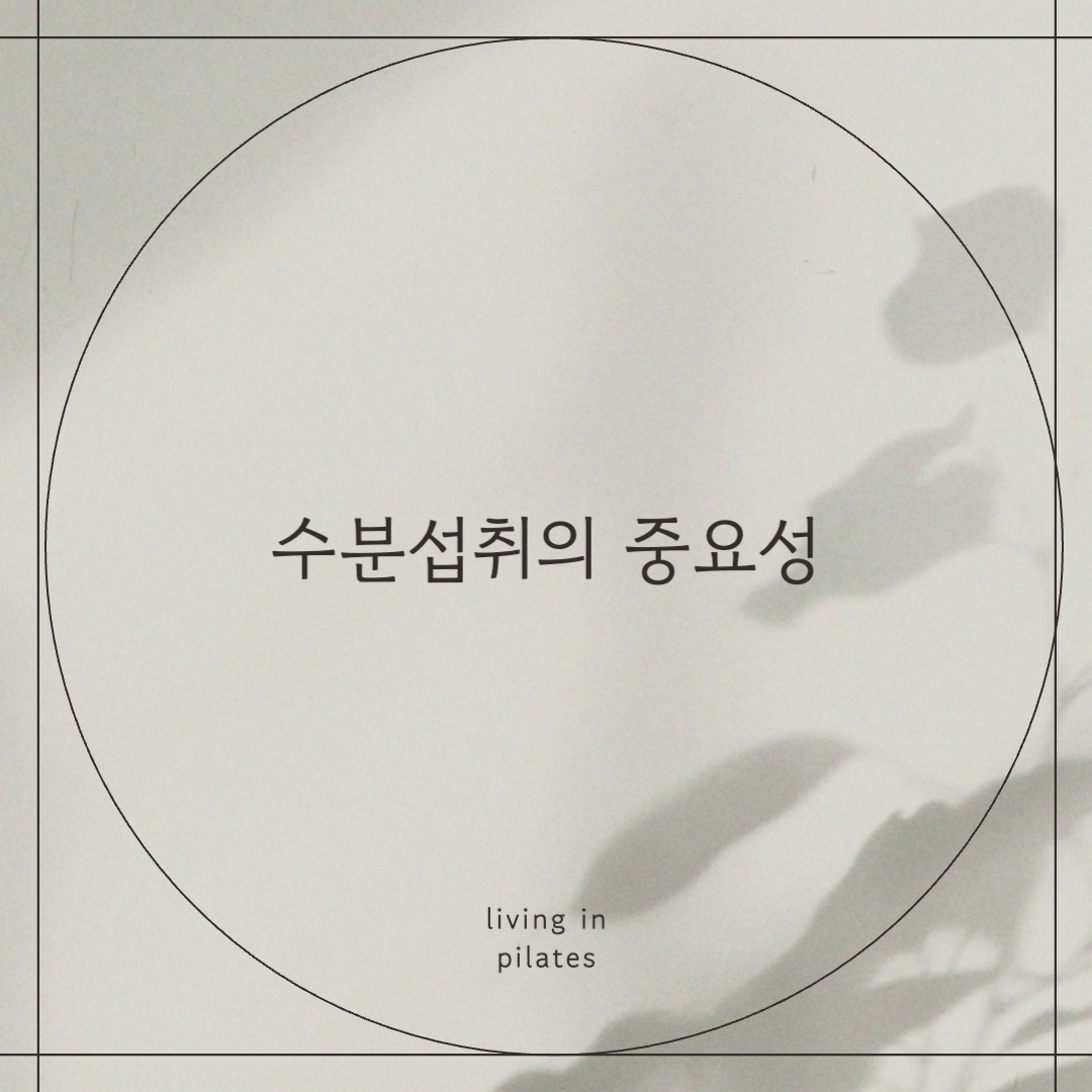 수분섭취의 중요성