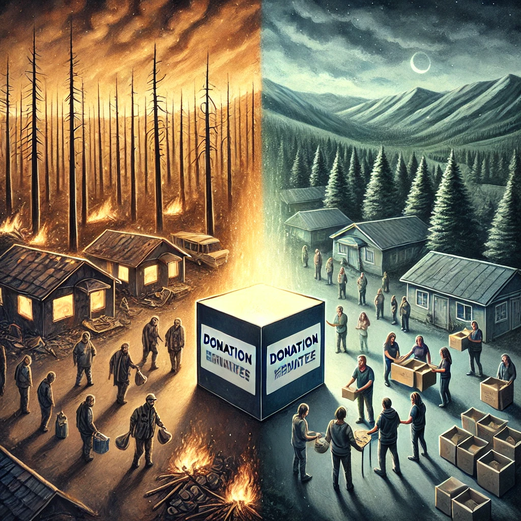 재난과 기부를 나타내는 이미지