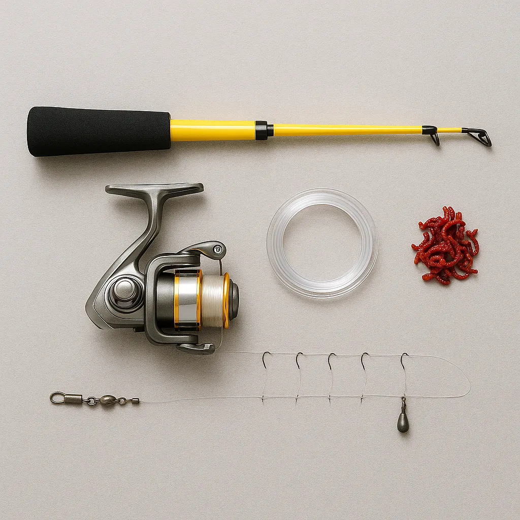 초보 빙어낚시 채비 설명 이미지